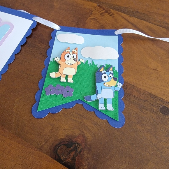 Bluey Happy Birthday Banner Garland - Picture 8 of 8